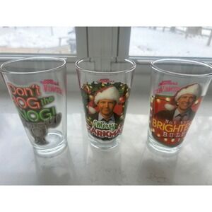 National Lampoon Christmas Vacation Pint Glass Set 3pc Clark Griswold ICUP 16oz